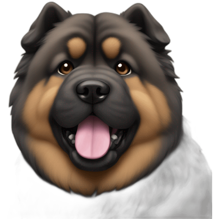 Chow-chow black emoji