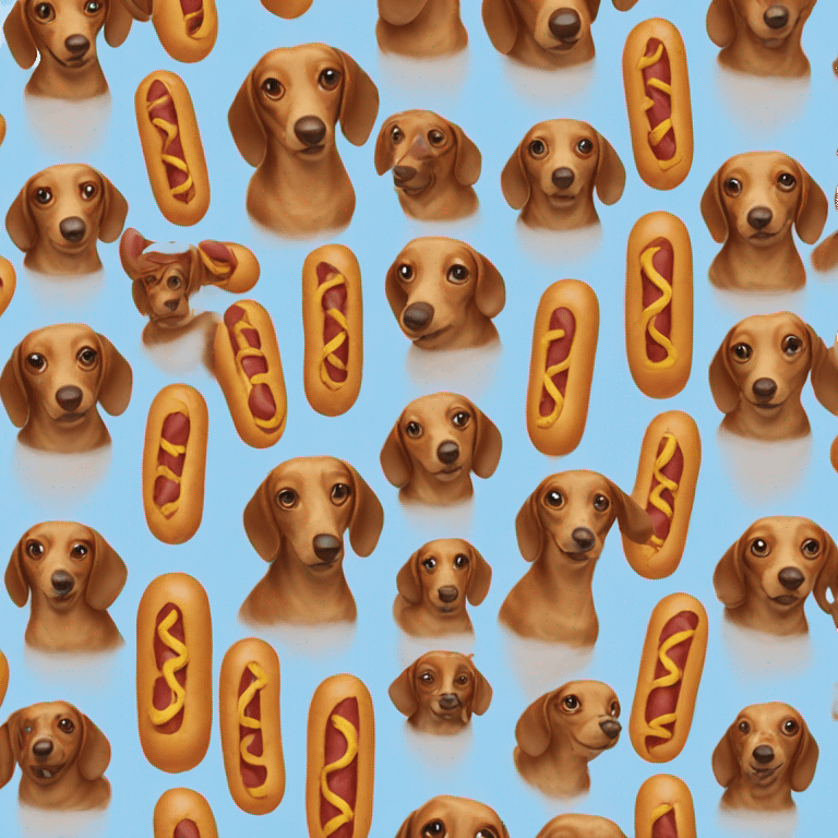 Weiner dog hotdog emoji