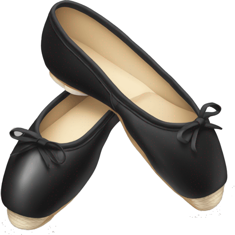 Black pointe shoes emoji