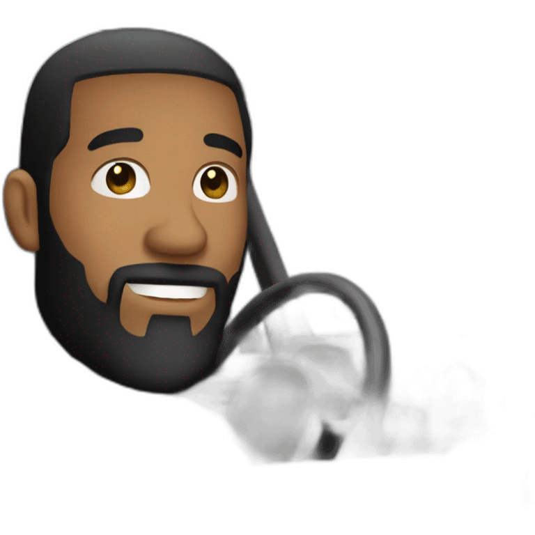 bold man with beard riding a jeep jk emoji