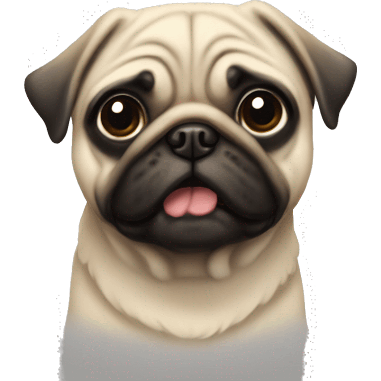 Perro Pug amor  emoji