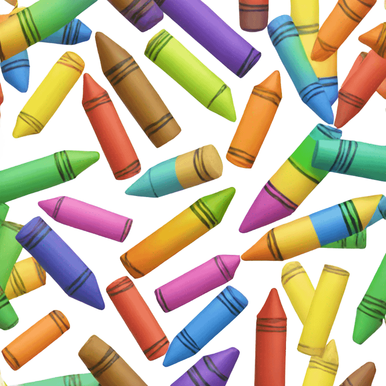 Rainbow crayons emoji