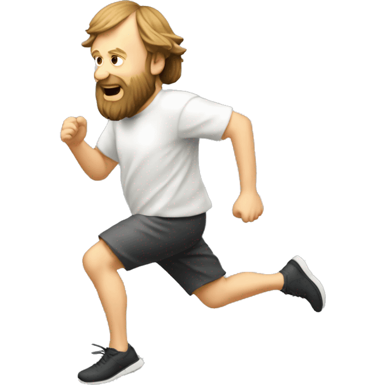 Slavoj Žižek running from the wind emoji