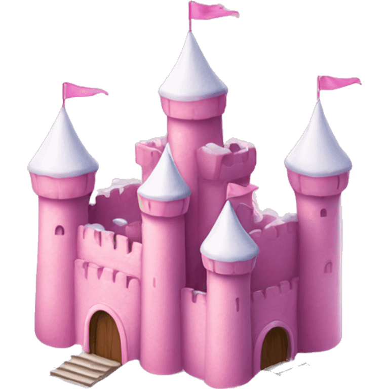  Pink snow castle emoji