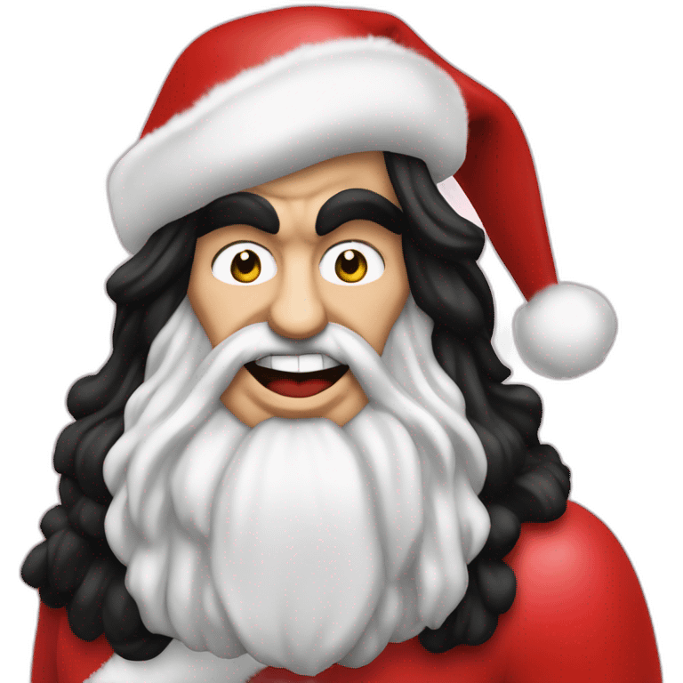 Gene simmons de Kiss vestido de santa claus emoji