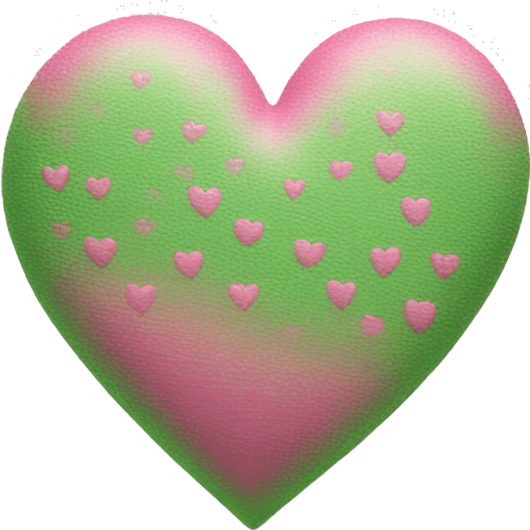 pink green heart emoji