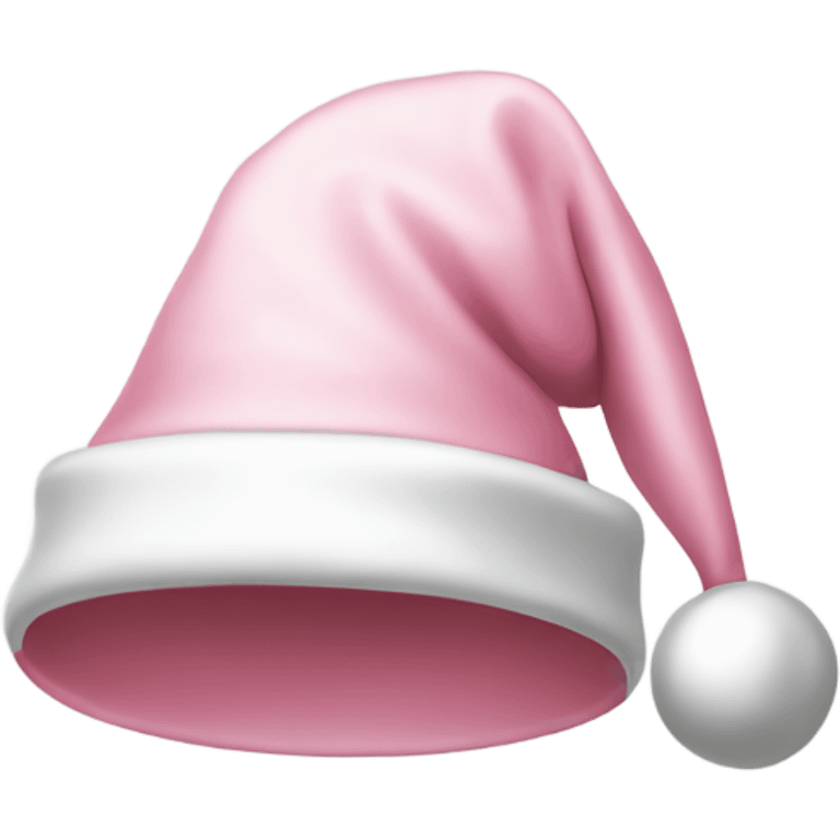 light pink santa hat with bell on the end  emoji