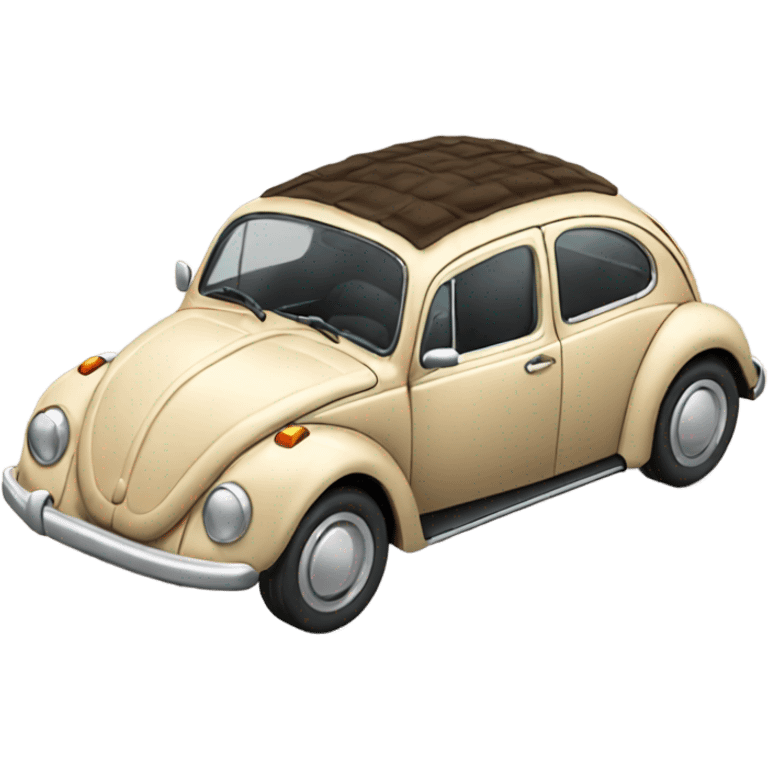  beige Beetle with sunroof emoji