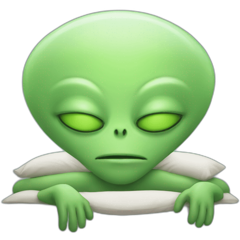 sleeping alien emoji