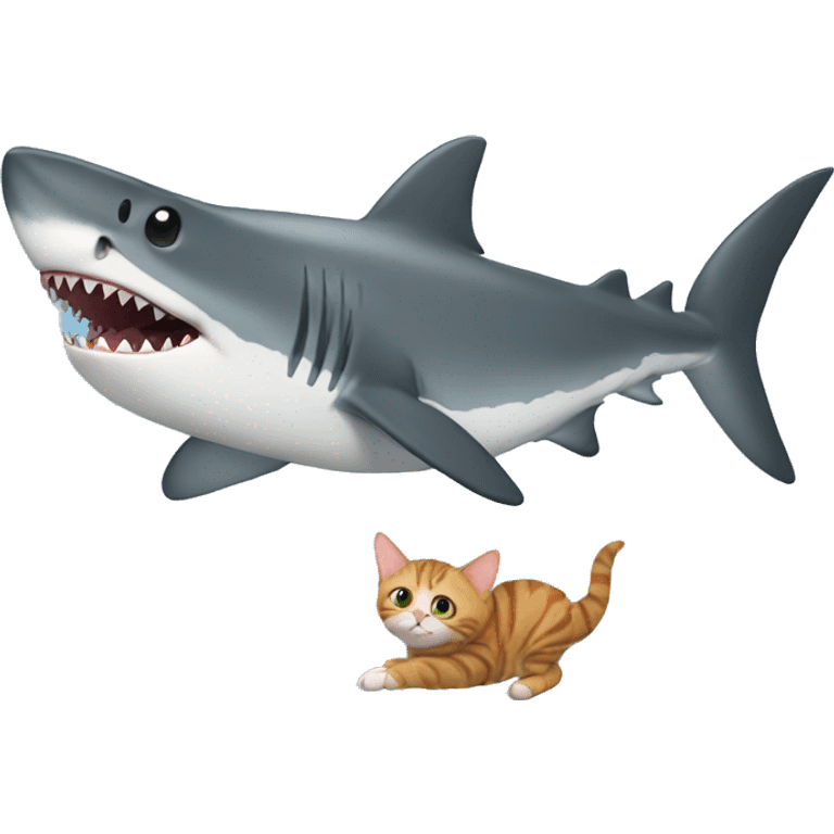 shark with cat emoji