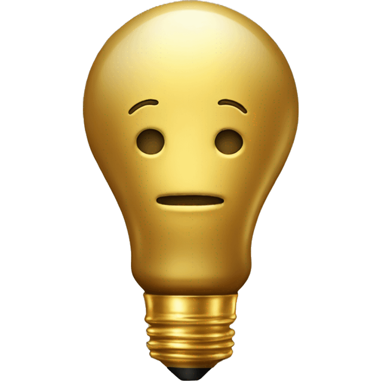 Lightbulb made of gold emoji