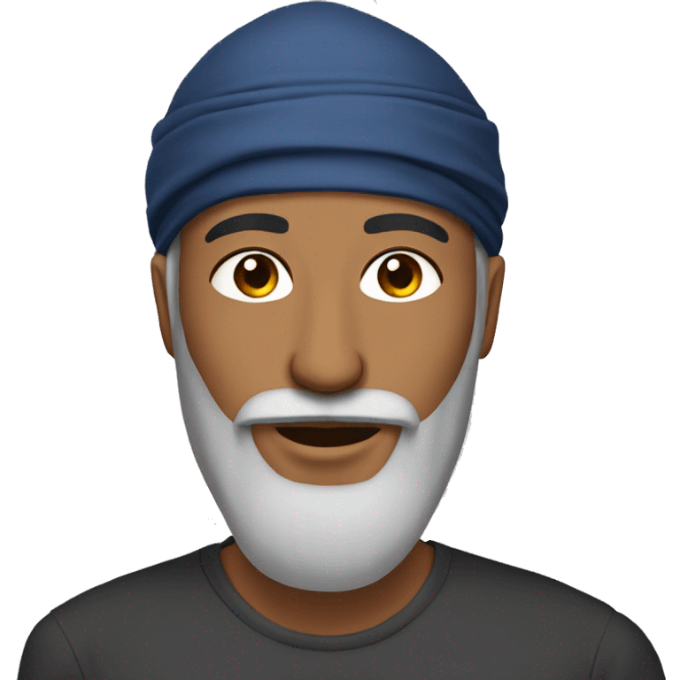 Muslim man with a beard no mustache emoji