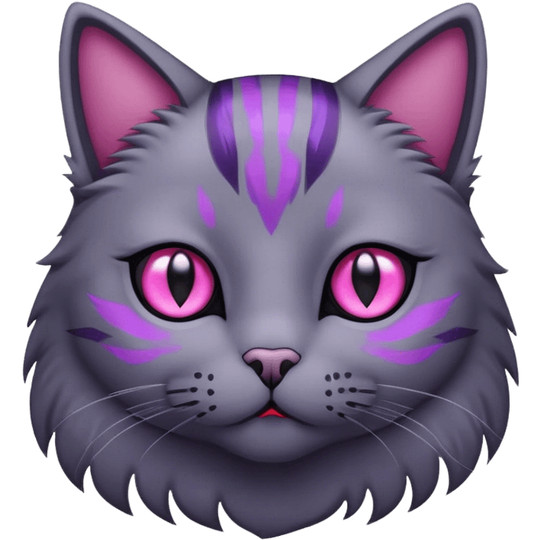 Kuromi grey and purple cat emoji