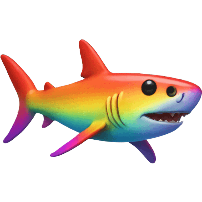 Rainbow shark emoji