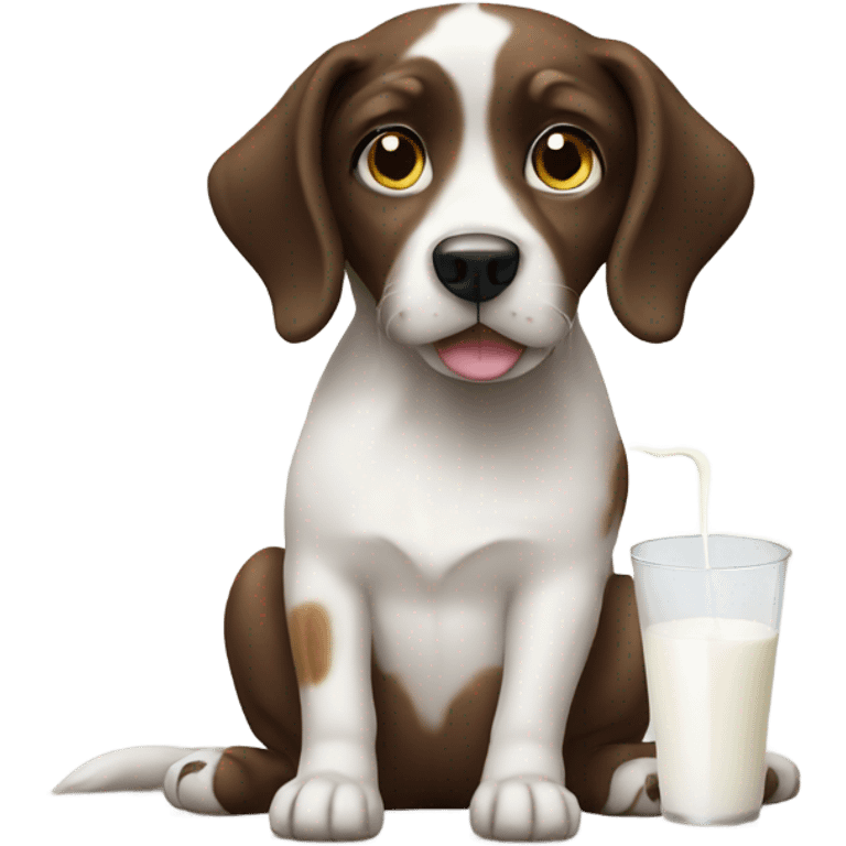 dog whit milk  emoji