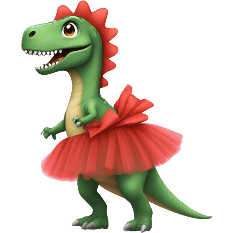 Dinosaur in tutu emoji