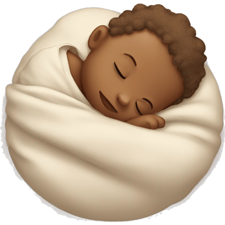 Baby sleeping with teddy emoji