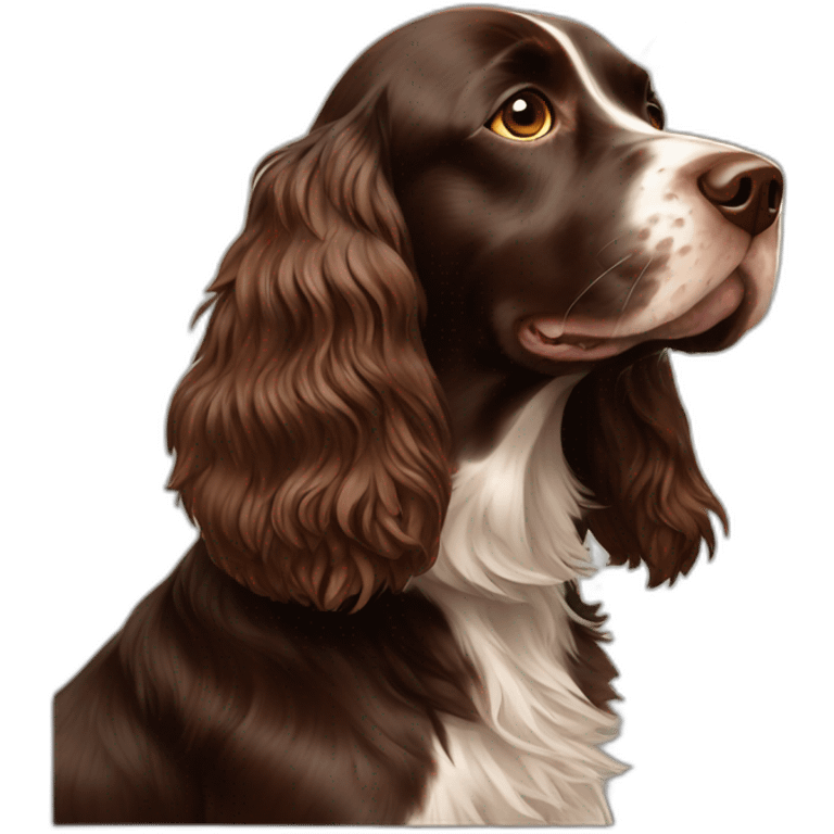 Brown cute sprocker spaniel emoji