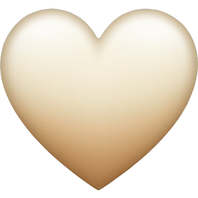 beige and white gradient heart emoji