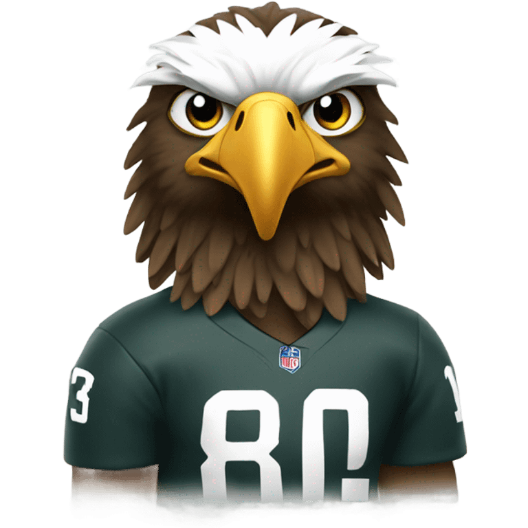 Eagle wearing jersey emoji