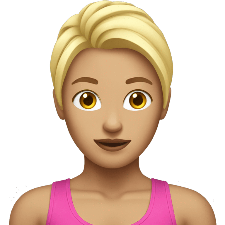 gym blonde girl emoji