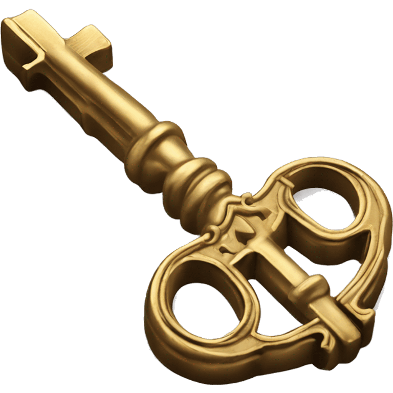 🗝️ Antique key but gold emoji