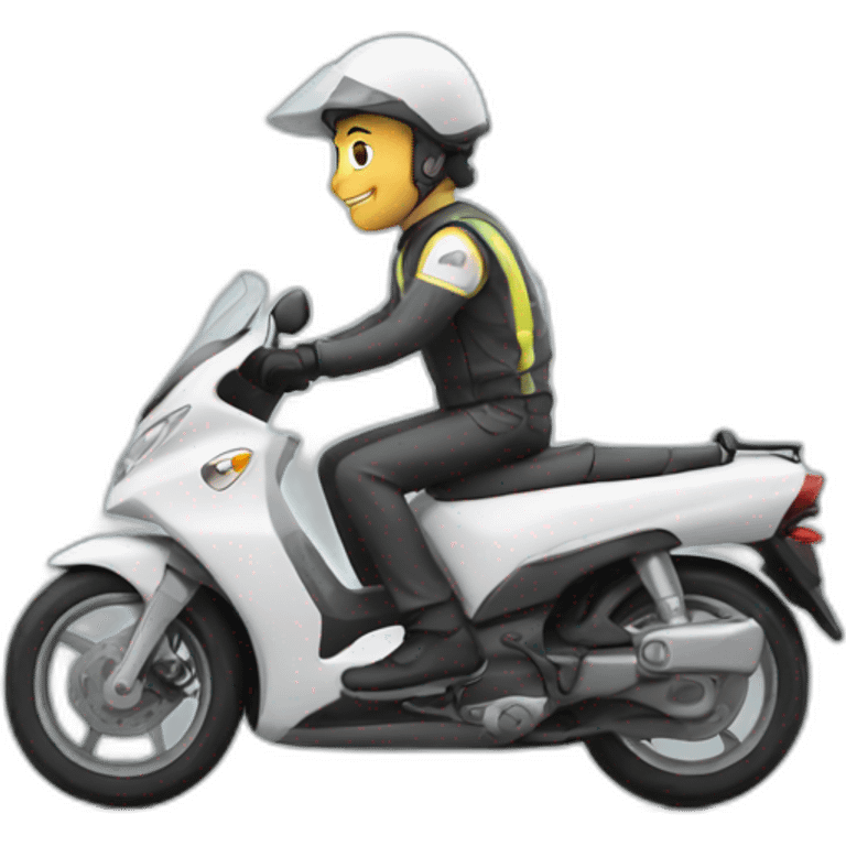 WHITE DELIVERY rider emoji