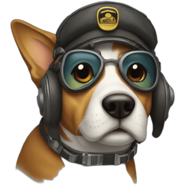 dog pilot emoji