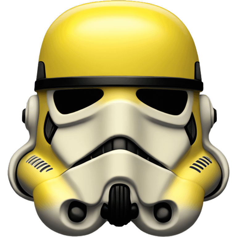 Black and yellow stormtrooper helmet  emoji