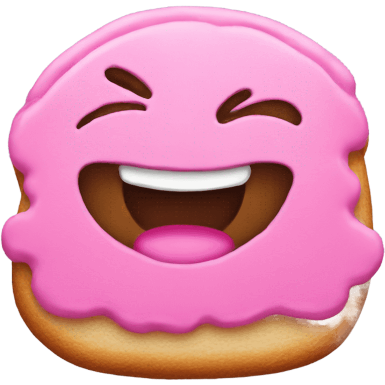 Pink cookie emoji