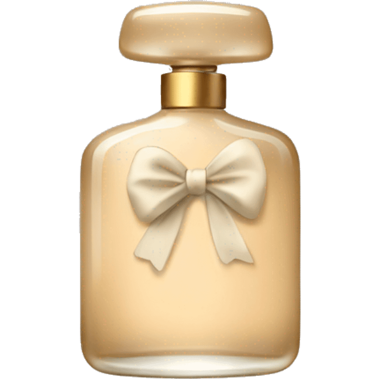 beige parfum bottle with a bow emoji