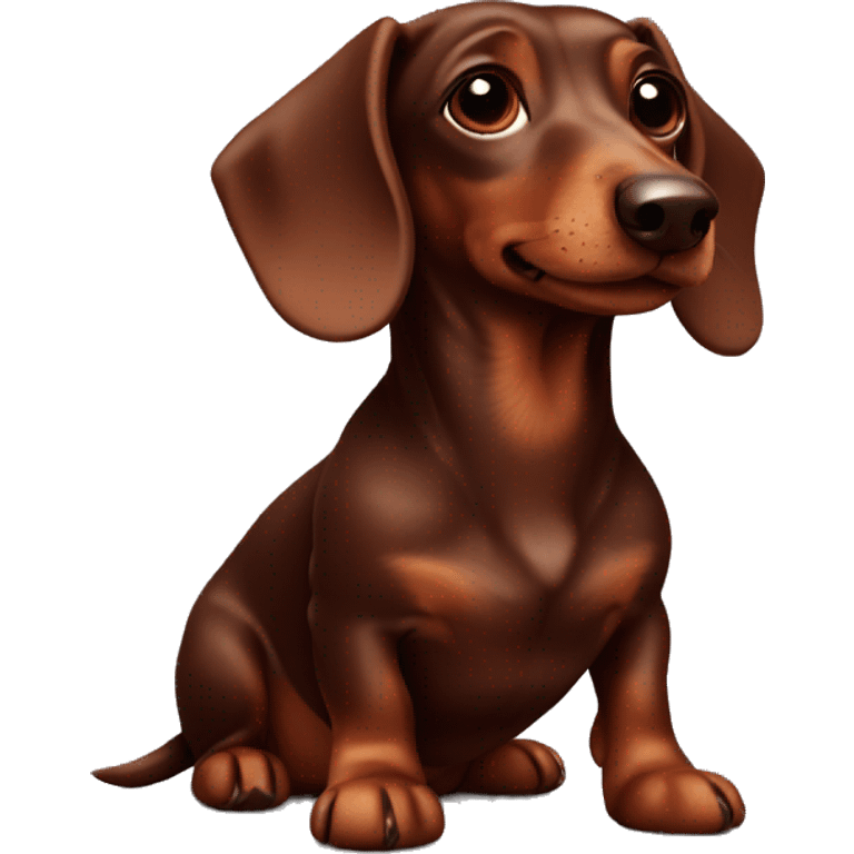 chocolate dachshund emoji