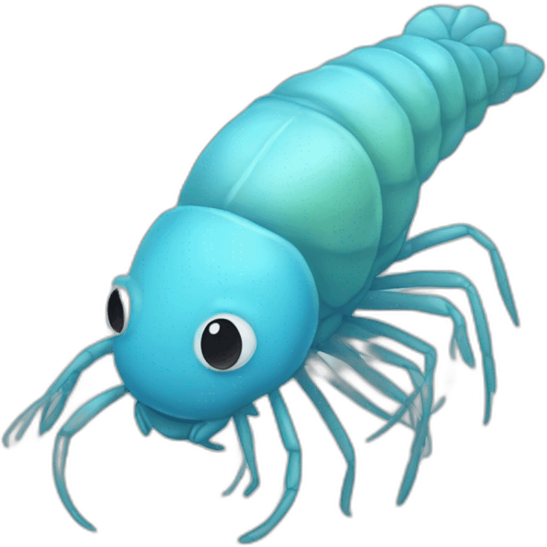 light blue shrimp emoji