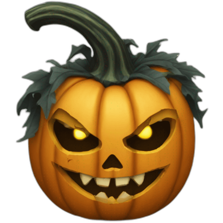 Punk rock pumpkin emoji