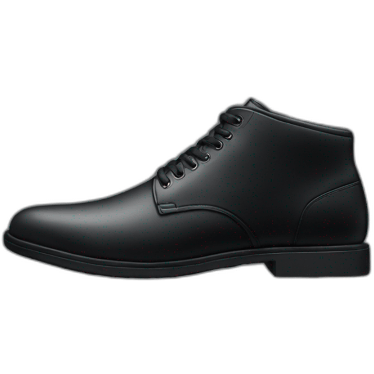 Men's black shoe emoji