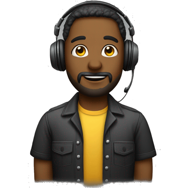 Stage manager with a headset  emoji