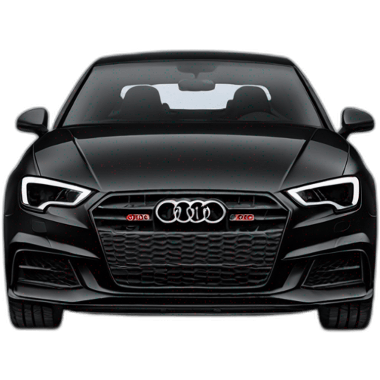 Audi s3 black facelift low angle view emoji