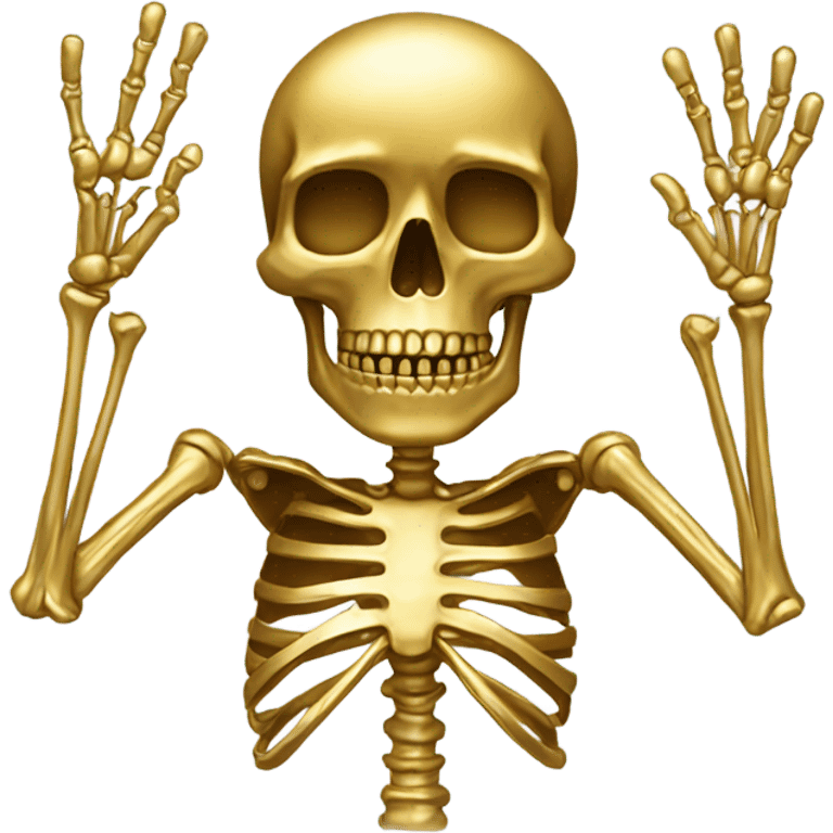 gold skeleton  emoji