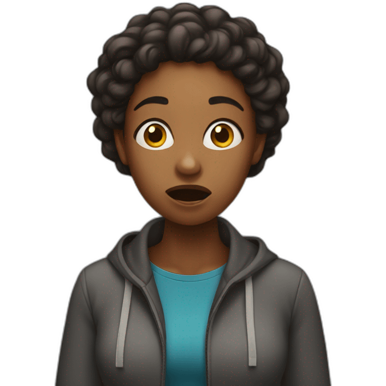 Black woman shocked emoji