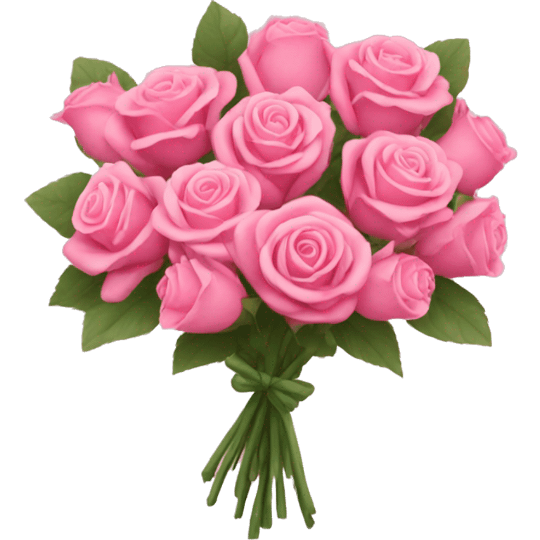 Pink bouquet of roses emoji