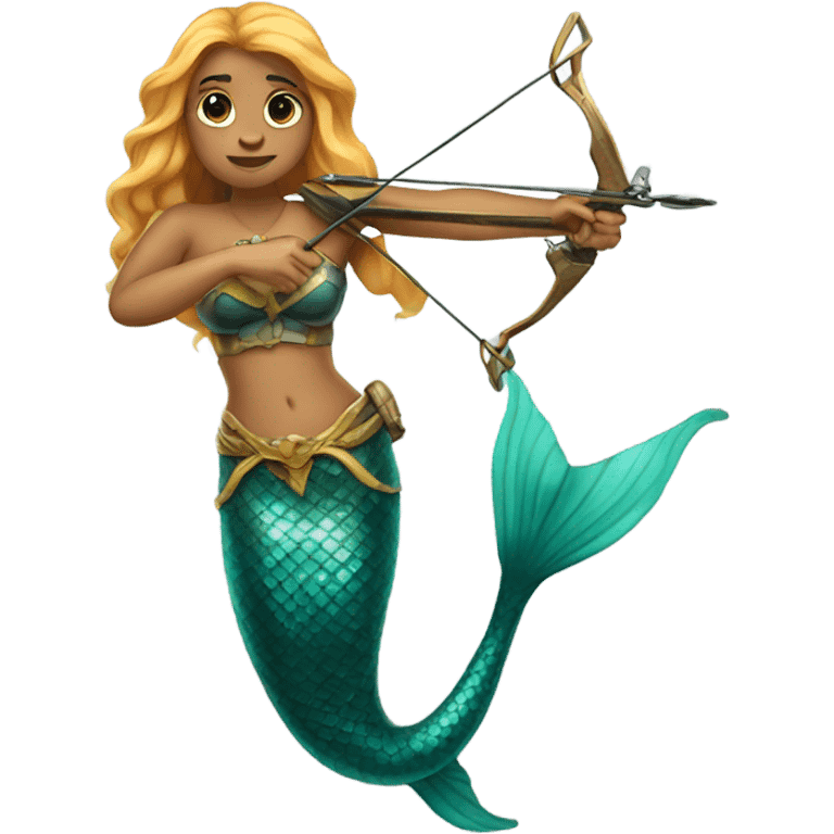 Mermaid with a crossbow emoji