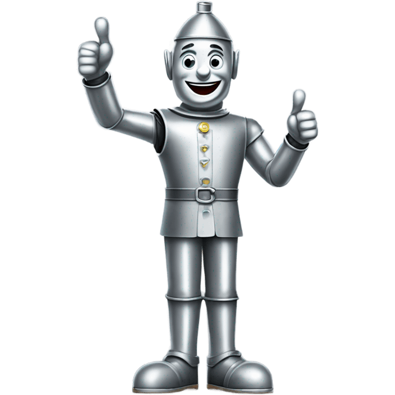 Tin man giving a thumbs up emoji