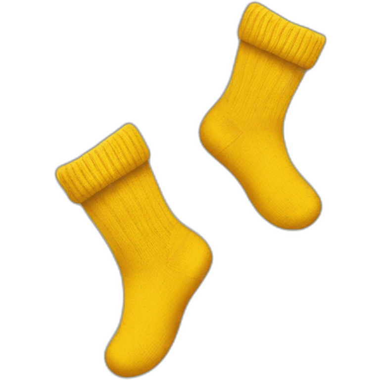 A pair of dirty yellow socks. emoji