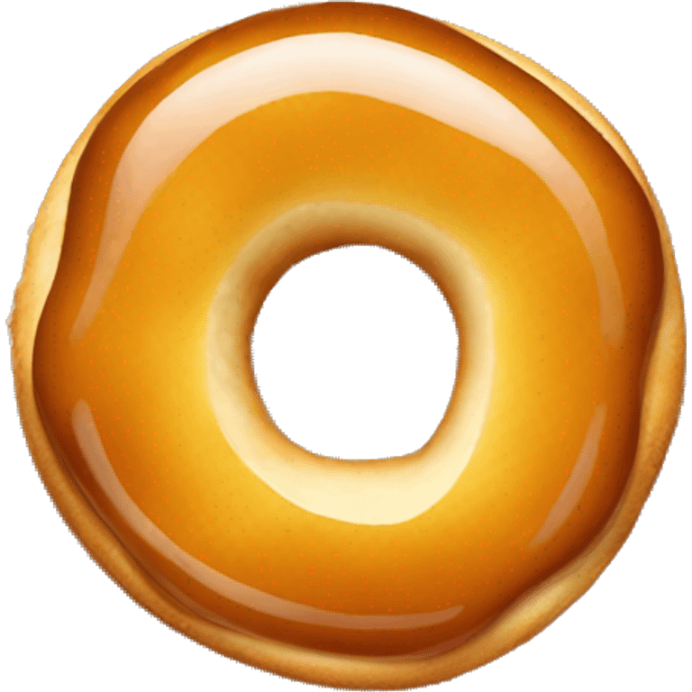 Single bagel dipped in honey emoji