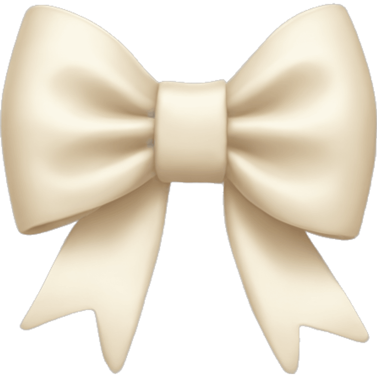 Cream bow emoji