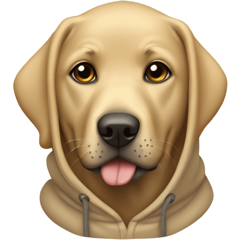 Labrador wearing hoodie  emoji