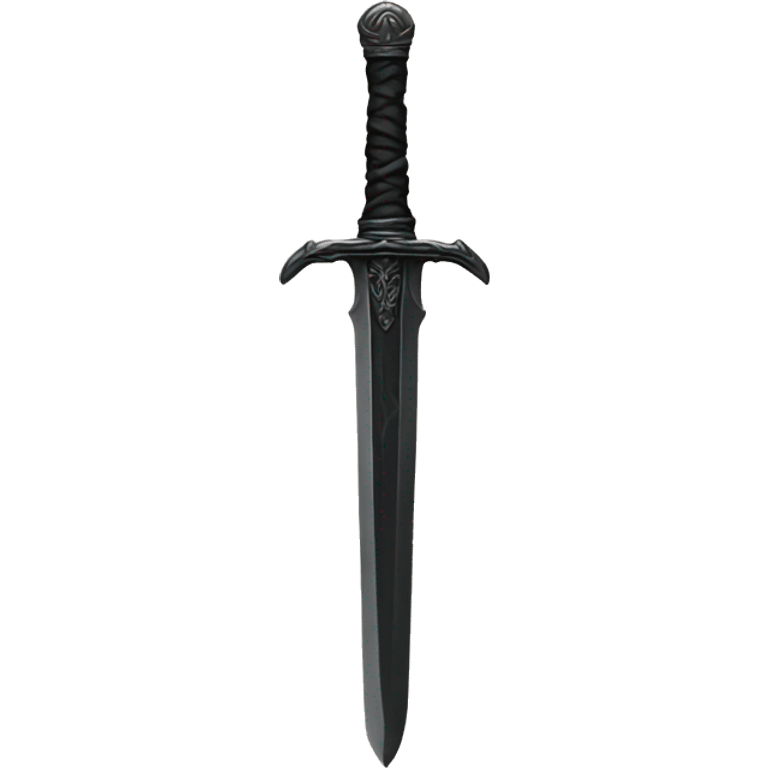 black sword with black roses emoji