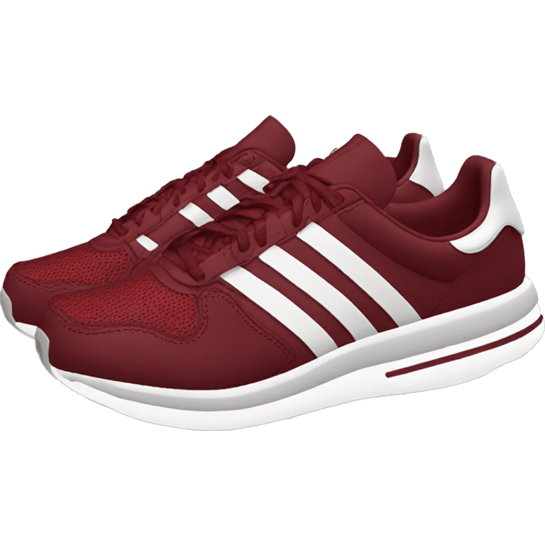 adidas dark red running shoes emoji