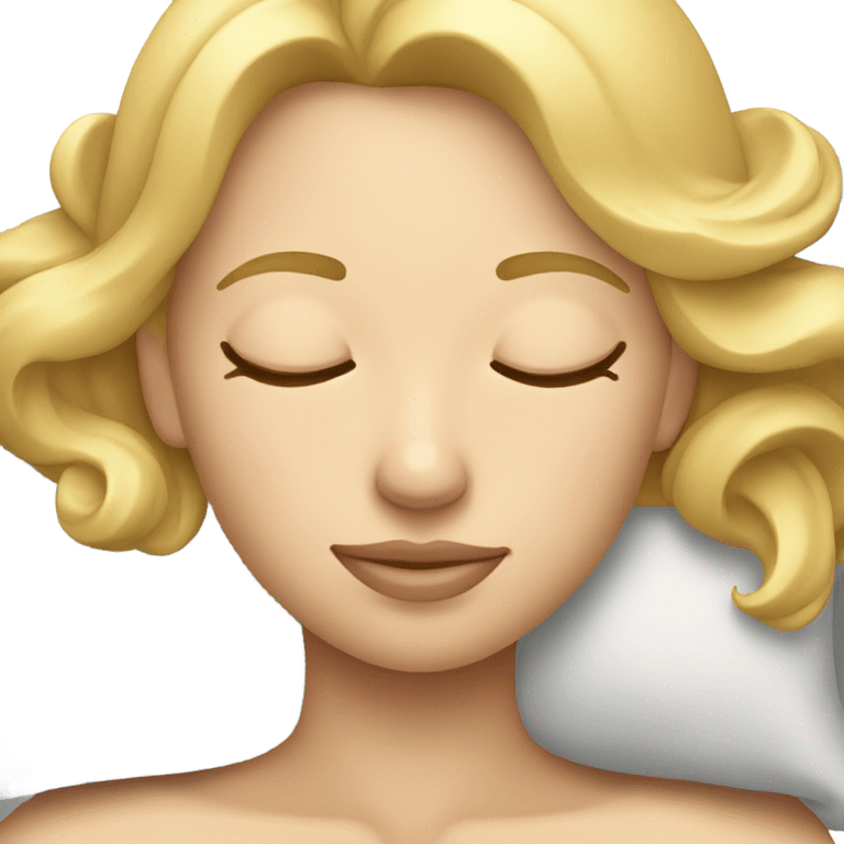 The sleeping blonde emoji