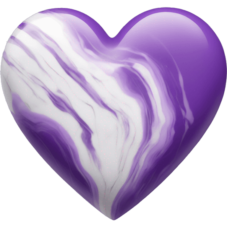 Marble purple and white heart emoji